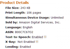 Amazon Product Details screen cap